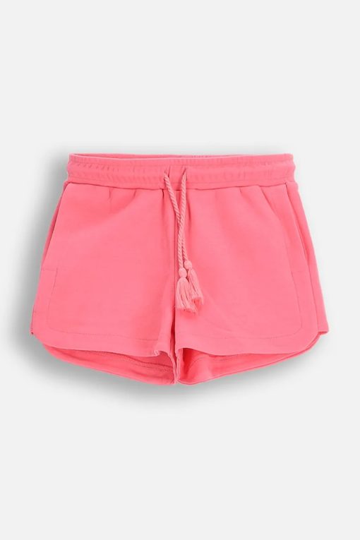 Coccodrillo pantaloni scurți din bumbac pentru copii culoarea roz