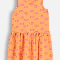 Coccodrillo rochie fete culoarea portocaliu