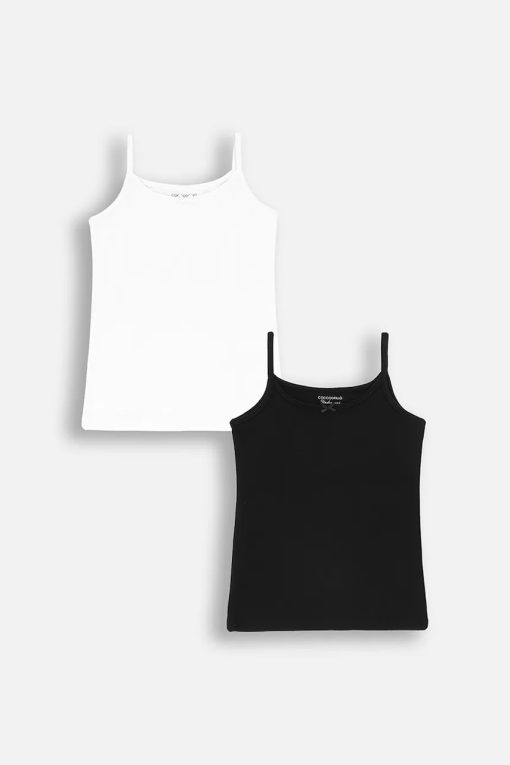 Coccodrillo top copii 2-pack culoarea alb