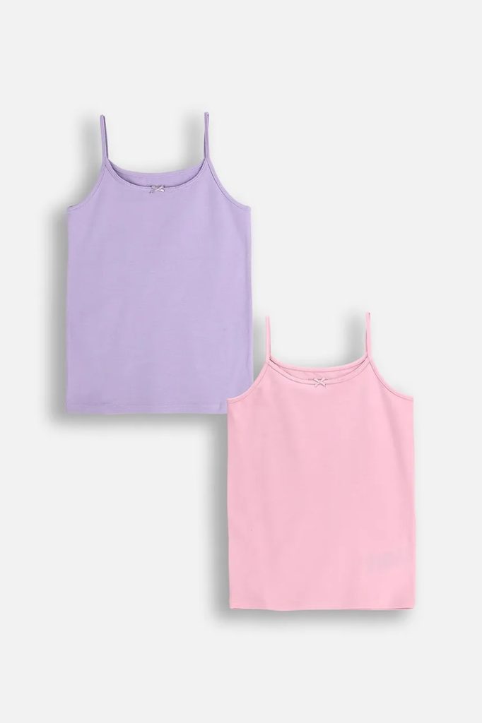 Coccodrillo top copii 2-pack culoarea roz