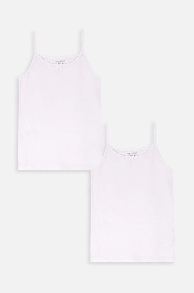 Coccodrillo top din bumbac pentru copii 2-pack culoarea alb