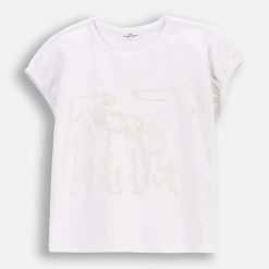 Coccodrillo tricou copii culoarea alb