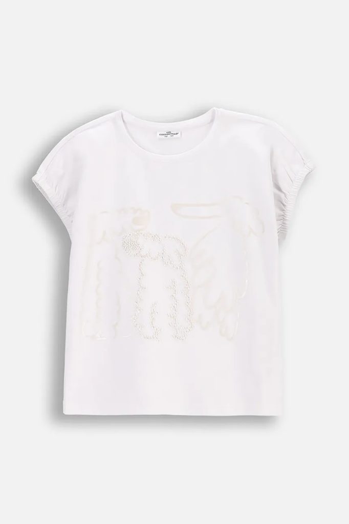 Coccodrillo tricou copii culoarea alb