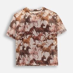 Coccodrillo tricou copii culoarea bej