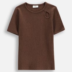 Coccodrillo tricou copii culoarea maro