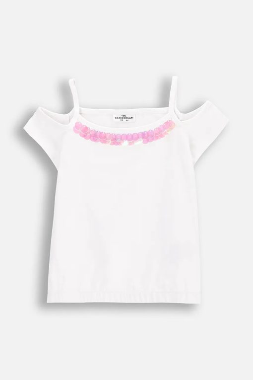 Coccodrillo tricou culoarea alb