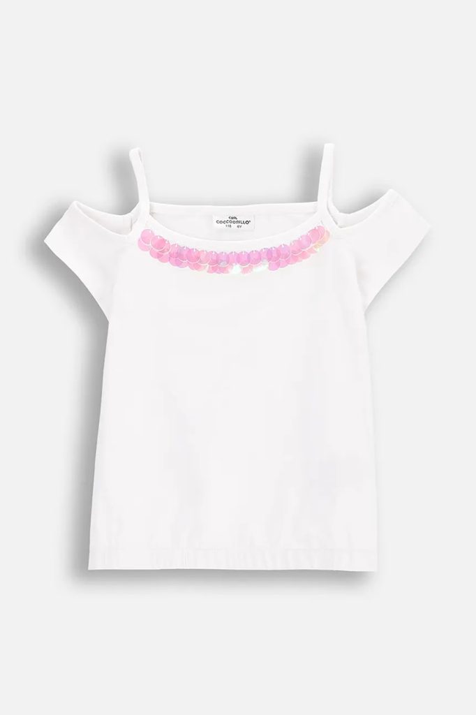 Coccodrillo tricou culoarea alb