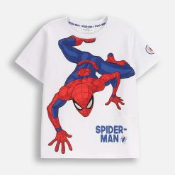 Coccodrillo tricou de bumbac pentru copii culoarea alb