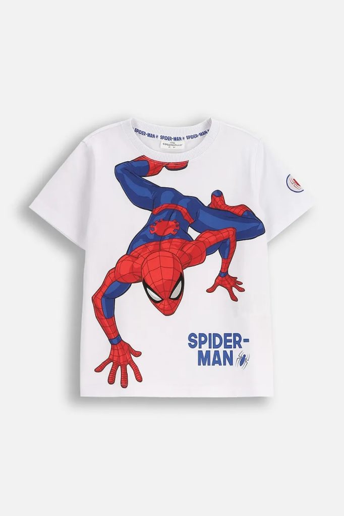 Coccodrillo tricou de bumbac pentru copii culoarea alb