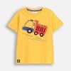 Coccodrillo tricou de bumbac pentru copii culoarea galben