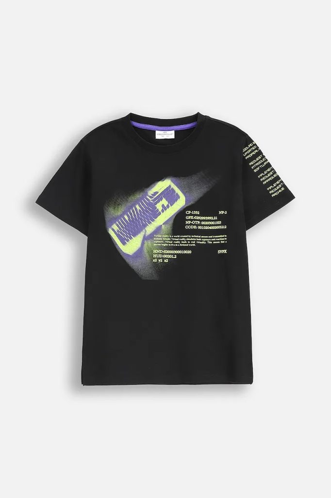 Coccodrillo tricou de bumbac pentru copii culoarea negru