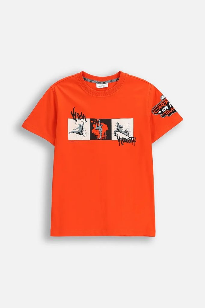 Coccodrillo tricou de bumbac pentru copii culoarea rosu