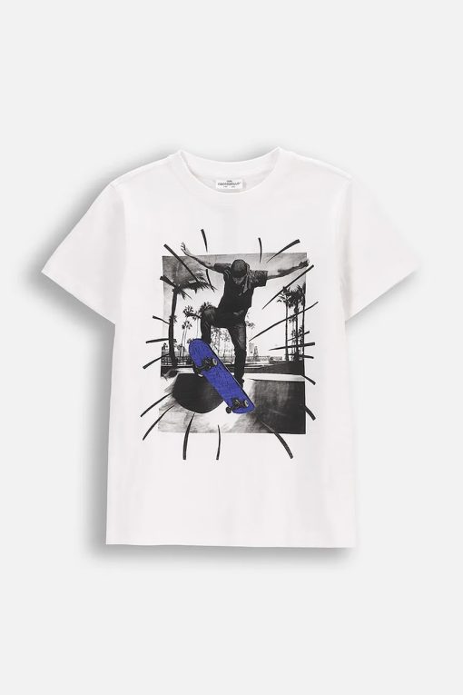 Coccodrillo tricou din bumbac culoarea alb