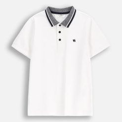 Coccodrillo tricou polo culoarea alb