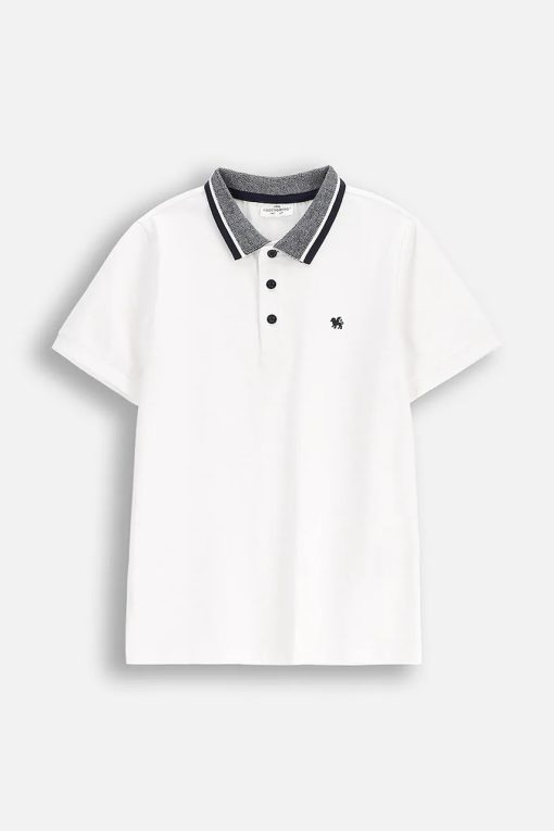 Coccodrillo tricou polo culoarea alb