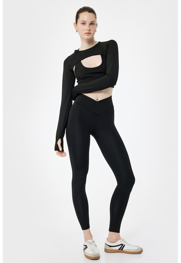 Colanti crop cu talie inalta-FEMEI/IMBRACAMINTE/Salopete-IMBRACAMINTE/Salopete