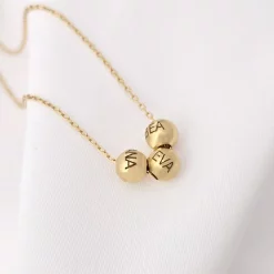 Colier Legaturi Pretioase - 3 bilute personalizate cu nume - Lantisor Forzatina- Argint 925 placat cu Aur Galben 18K-Toate >> Argint 925 >> Lantisoare Argint >> Noutati