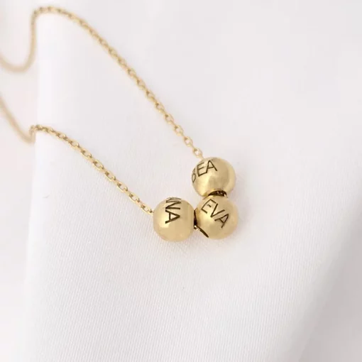 Colier Legaturi Pretioase - 3 bilute personalizate cu nume - Lantisor Forzatina- Argint 925 placat cu Aur Galben 18K-Toate >> Argint 925 >> Lantisoare Argint >> Noutati