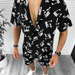 Compleu de vara camasa imprimeu + pantaloni 12829 39-2-Recent adaugate