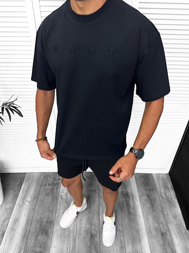 Compleu de vara tricou + pantaloni  negru  13319 P20-3.1-Recent adaugate