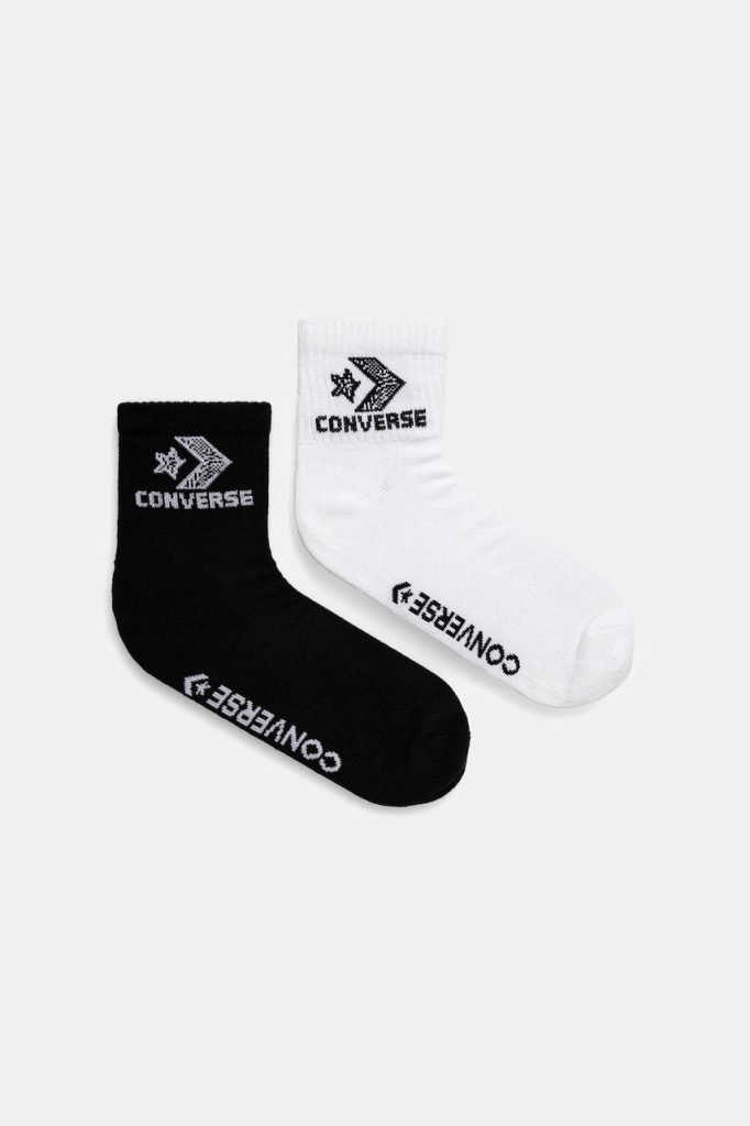 Converse șosete 2-pack culoarea negru