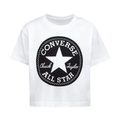 Converse tricou de bumbac pentru copii culoarea alb