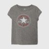 Converse tricou de bumbac pentru copii culoarea gri-Îmbrăcăminte