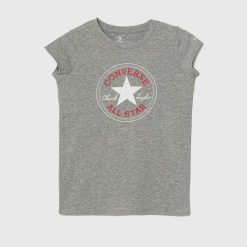 Converse tricou de bumbac pentru copii culoarea gri-Îmbrăcăminte