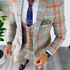 Costum barbati slim fit + Vesta B5378 63-1.2.3.4*  /74-5 E~-Costume barbati