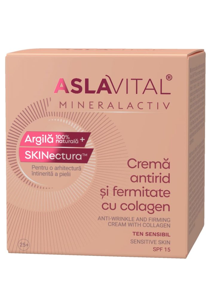 Crema antirid si fermitate cu Colagen SPF 15 pentru ten sensibil  Mineralactiv - 50 ml-FEMEI/INGRIJIRE COSMETICA/Produse cosmetice-INGRIJIRE COSMETICA/Produse cosmetice