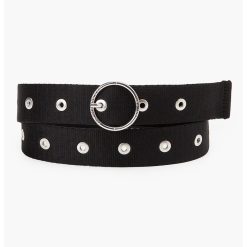 Curea textila cu nituri-FEMEI/GENTI SI ACCESORII/Curele-GENTI SI ACCESORII/Curele