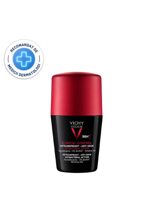 Deodorant roll-on antiperspirant pentru barbati  Homme clinical control 96H - 50 ml-BARBATI/INGRIJIRE COSMETICA/Ingrijire corp-INGRIJIRE COSMETICA/Ingrijire corp