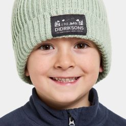 Didriksons caciula copii BUS KDS BEANIE culoarea verde-Accesorii