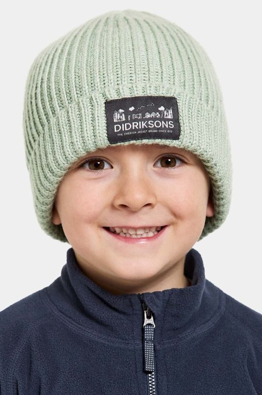 Didriksons caciula copii BUS KDS BEANIE culoarea verde-Accesorii