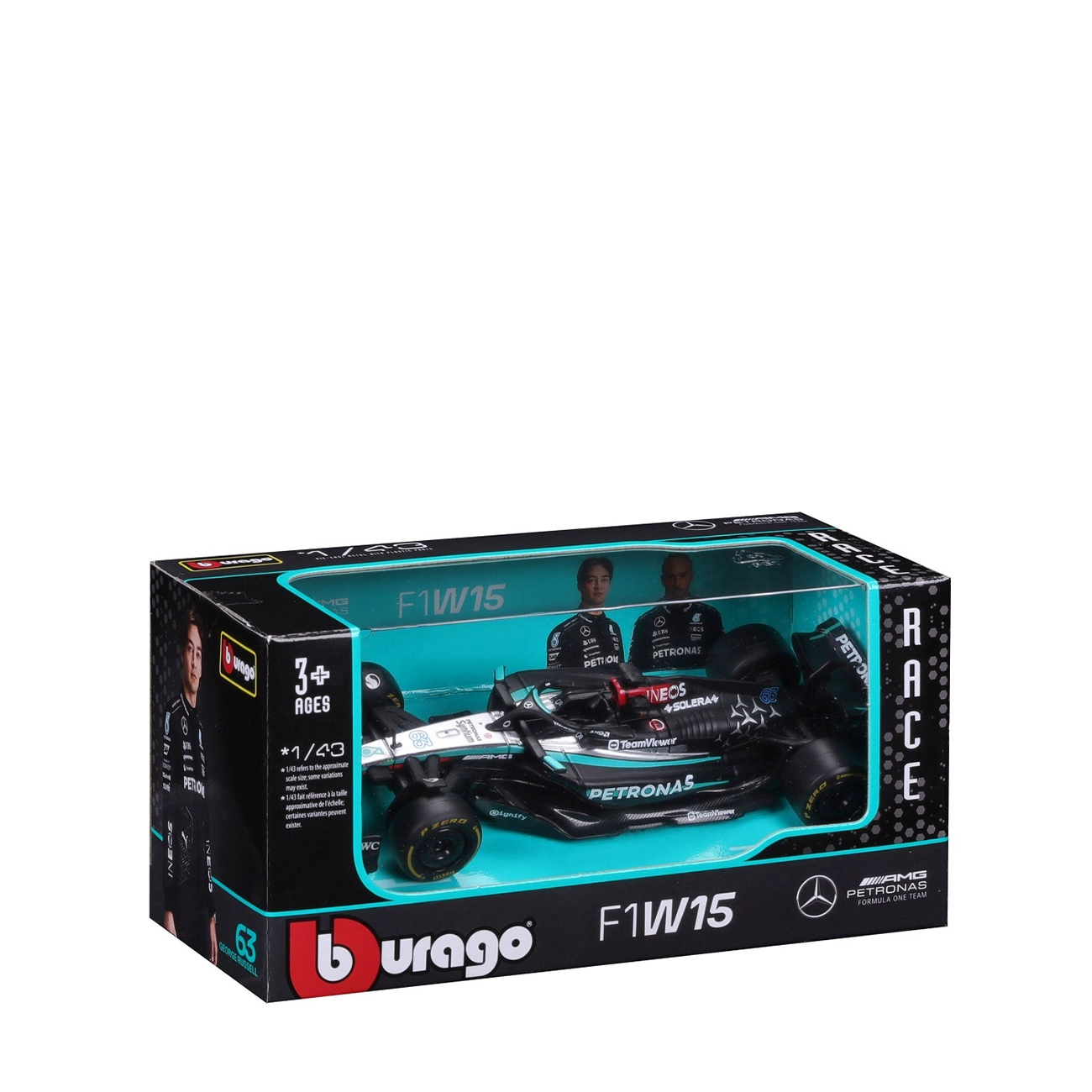 Formula 1 mercedes amg petronas f1 w15 team 2024 1.43-Jucarii-