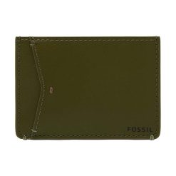 Fossil card holder culoarea verde-Portofele