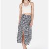 Fusta cu imprimeu floral si slit adanc-FEMEI/IMBRACAMINTE/Fuste-IMBRACAMINTE/Fuste