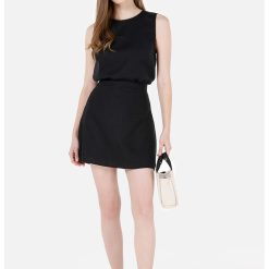 Fusta de in cu croiala A-FEMEI/IMBRACAMINTE/Fuste-IMBRACAMINTE/Fuste