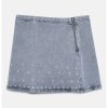Fusta din denim cu aplicatii cu strasuri-FEMEI/IMBRACAMINTE/Fuste-IMBRACAMINTE/Fuste