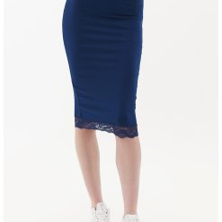 Fusta midi cu garnitura din dantela Mollacetek-FEMEI/IMBRACAMINTE/Fuste-IMBRACAMINTE/Fuste