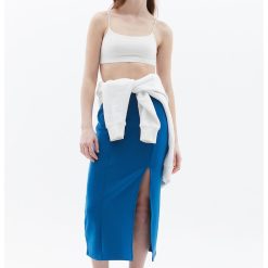 Fusta midi cu slit lateral-FEMEI/IMBRACAMINTE/Fuste-IMBRACAMINTE/Fuste