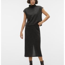 Fusta midi cu slit pe spate-FEMEI/IMBRACAMINTE/Fuste-IMBRACAMINTE/Fuste