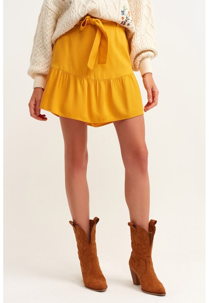 Fusta mini cu terminatie cu volane-FEMEI/IMBRACAMINTE/Fuste-IMBRACAMINTE/Fuste