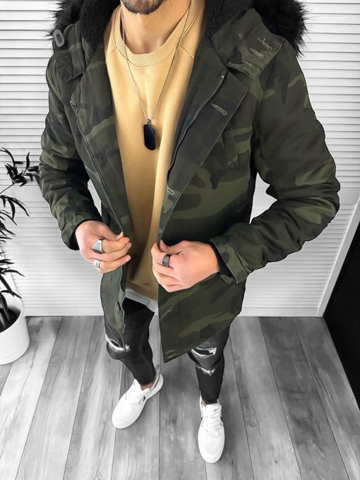 Geaca barbati de iarna PARKA  ARMY  Imblanita 888 59-2-Geci barbati > Geci iarna