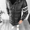 Geaca barbati groasa neagra de iarna cu defect DEF9025-Geci barbati > Geci iarna