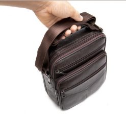 Geanta barbati Alin GT954 piele naturala model maro inchis 4