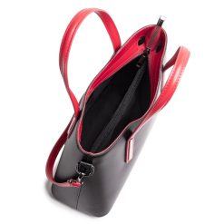 Geanta dama Maila GT903 piele naturala model negru rosu 3