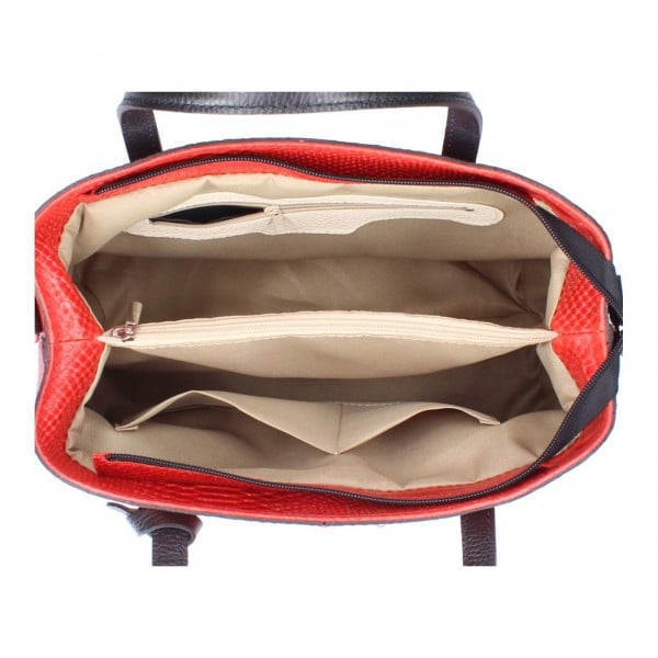 Geanta dama Merle GT1287 piele naturala rosu 3