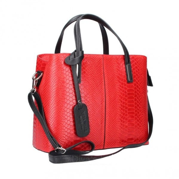 Geanta dama Merle GT1287 piele naturala rosu 4