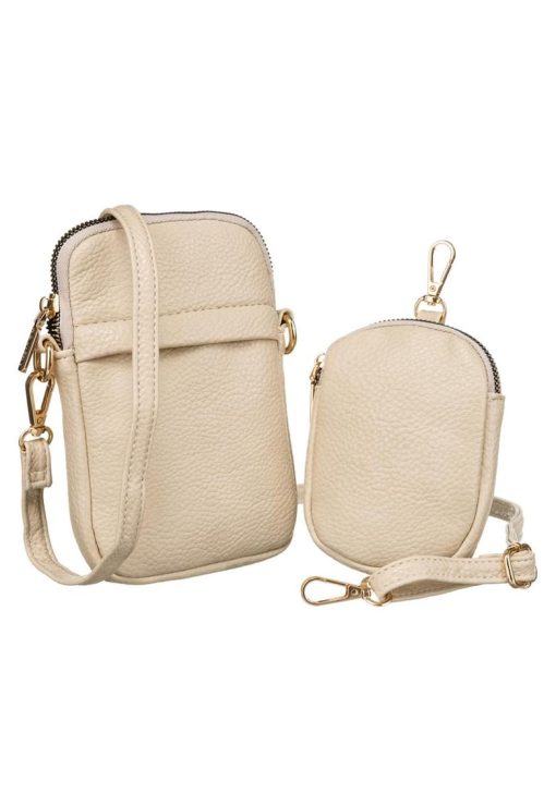 Geanta dama  etui - bej - cu 2 buzunare si 3 compartimente pentru carduri - dimensiuni mici.-FEMEI/GENTI SI ACCESORII/Genti de voiaj si trolere-GENTI SI ACCESORII/Genti de voiaj si trolere